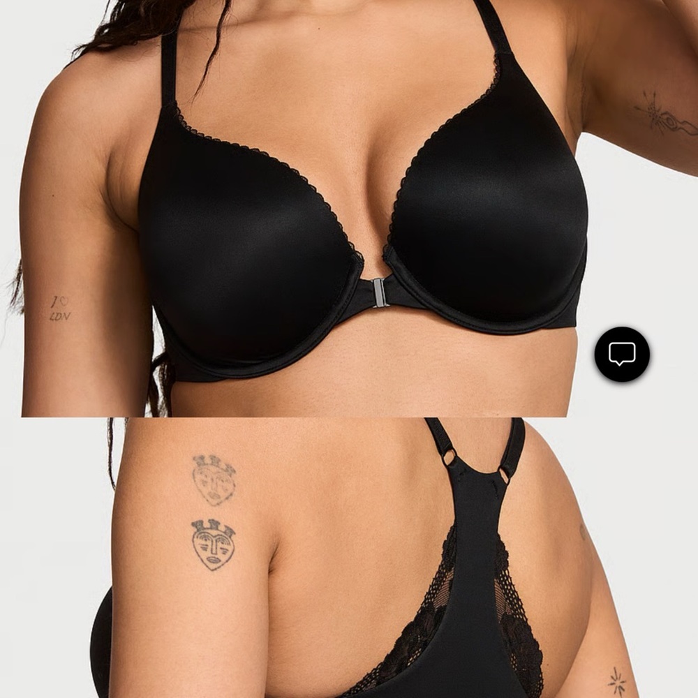 VICTORIAS SECRET Body push up racerback front closure bra